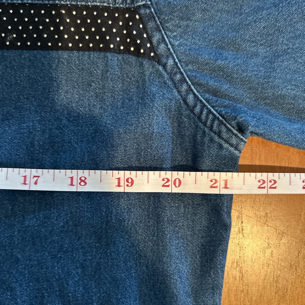 Tantrums Blue Denim Shirt with Halloween Accents - Picture 4 of 6